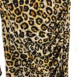 Francesca's June & Ivy Tammy Ruched‎ Leopard Dress Size Medium Brown Photo 4