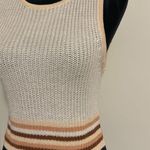 Altar'd State EUC Altar’d State Cream and Brown Cozy Knit Tank size large Photo 2