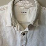 No Less Than Kelly White Cotton Denim Pullover Size Large Photo 3