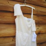 Mac Duggal  93735 Pearl Embellished Soft Tie One Shoulder Gown White Photo 9