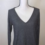 Nine Britton  Grey v neck long sleeve shirt Photo 1