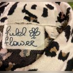 Anthropologie Field Flower Leopard Print Mock Boho Chic Cozy Sweater Size XS Photo 3