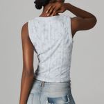 Pilcro and the Letterpress NWT Anthropologie Pilcro V-Neck Pointelle Tank Top size small blue Photo 1