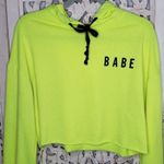 Neon Babe Crop Hoodie Yellow Size XL Photo 0