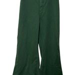 Big Bud Press Bell Bottom Pants Women’s Size Small Green Cotton Retro Flare Wide Photo 1