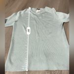 Michael Kors  Silk Blend Light Blue Ribbed Long Sleeve Pullover Sweater Sz M‎ Photo 7