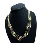 Source Unknown Gold‎ Tone Layered Necklace with Multicolor Accents Women's Fashion Jewelry Photo 4