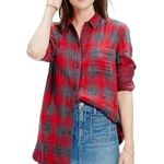 Madewell Ex-Boyfriend Relaxed Plaid Flannel Shirt Photo 0