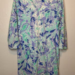 Lilly Pulitzer Lilly’s Lilac Marina 3 Quarter Sleeve Dress Nice Ink Size Large Photo 0