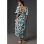 Anthropologie By Short-Sleeve Smocked Babydoll Midi Dress Size XL B32 Photo 4