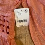 Free People   Maxi Dress Peach Sparkle Pink Ruffle Boho Gown NWT $350 S  Photo 7