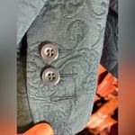 Petite Sophisticate Turquoise Teal Brocade Textured Paisley Blazer 6P classic Photo 7