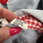 Vintage Size 10 70s Daisy Appliqué Chambray Shirt Embroidered 3D Flowers Button Blue Photo 11