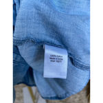 Sonoma  Chambray Button-Front Tank Top Adjustable Straps 100 Cotton Natural Fiber Photo 3