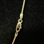 14K Italy Solid Gold Snake Chain 19" Necklace 4.3g w/ Solitaire Pendant Photo 4
