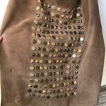 CYNTHIA VINCENT Brown Suede Hobo Bag. Grommets. Vintage ✩ Photo 8