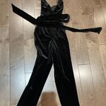 BCBGMAXAZRIA Black Velvet Jumpsuit Photo 2