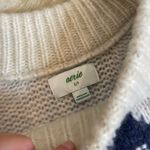 Aerie Blue Printed Sweater Size Small Photo 3