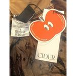 Cider NWT Sexy Floral Lace VNeck Ruffle Cami Stretch Top Adjustable Straps L Black Tan Photo 5