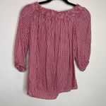 Old Navy  Red Gingham Off Shoulder Top Sz XS Photo 4
