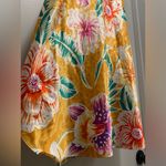 VTG Romantic Moods 90s Y2K Yellow Tropical Floral Cami Slip Mini Dress Photo 7