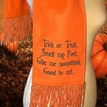 Super nice thick fleece orange Halloween scarf! Nwot Orange Photo 4