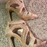 Casadei  womens open toe leather heels size 7 Rhinestones Photo 0