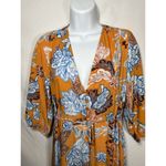 Abel the label  Orange Floral Maxi Dress Peasant Boho Cottagecore Lagenlook XS Photo 3