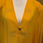 Hosanna Designs USA Sunshine Yellow Embellished Women's Jacket size 3X vintage Photo 3