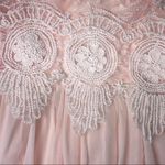 L'ATISTE Pink Sleeveless Crochet Lace Top Pleated Mini Dress Photo 5