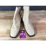 Sam Edelman Women's 5 Ivory Patent Leather Side Zip Square Toe Chelsea Boots Photo 1