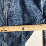 Vintage Tiger Fox Acid Wash Denim Jean Jacket size large oversized Blue Photo 7