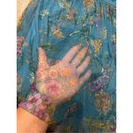 Candalite  Petite Blue Floral Midi Halter Dress New XL Photo 5