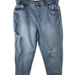 No Boundaries NWT. Cinched Mom Jeans. Distressed. Light Wash. Junior’s Size 17 Photo 4