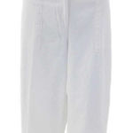 Eileen Fisher White Wide Leg Ankle Pants Size 14 NWT Organic Cotton High Rise Photo 0