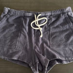 Aerie Medium Blue Gray Beach Lounge Shorts Drawstring Casual Comfy Photo 0