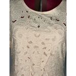 dress cutwork lace pink vintage romantic shoulder pads Size M Photo 3