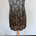 Vintage Black and Gold Paisley Chemise Size M Photo 2