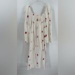 Free People  Boho White Emory Embroidered Midi Dress -Oversized Small‎ Photo 3
