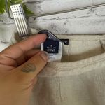 Vintage Land’s End Lagenlook Oatmeal Tan Simple Linen Maxi Skirt Size 8 Photo 4