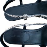 Giorgio Armani  Snakeskin Patent Platform Slingback Wedge Sandals Size 39.5 9 Photo 4