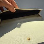 YSL Yves Saint Laurent Vintage Cream Leather Long Wallet Gold Hardware Photo 10