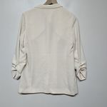 Elizabeth and James  Cream Jamie Blazer Scrunch Sleeve Long‎ Line Sz 8 Career Photo 3