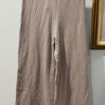 The Drop Womens Medium Knit Wide Leg Lounge Pants High Waist Casual Comfy Tan Photo 0