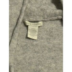 White + Warren 100% Cashmere Open Front Classic Minimalist ‎ Gray Cardigan Large Size M Photo 5