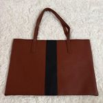 Vince Camuto  Stylish Brown Tote with a Black Stripe Photo 0
