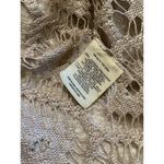 Knitted & Knotted Ivory Faux Fur Furry Open Front Cardigan Wool Cotton Blend S Photo 6