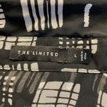 The Limited ‎ Womens Sheer Button Up Blouse Size L Short Sleeve Top Black White Photo 10