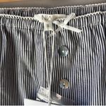 NWT NIA Small The Adnan Pants Pinstriped Black Photo 3