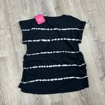 Isabel Maternity Black Cuff Short Sleeve Striped T Photo 5